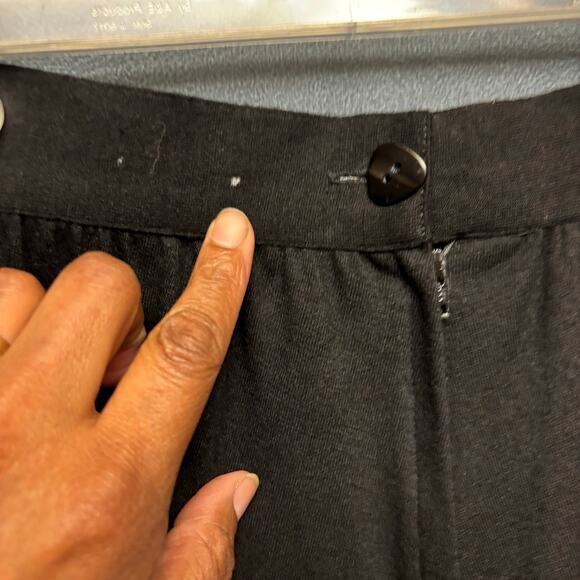 Vintage Giavanni Biagiotti Wool Skirt Leather Trim Y2K 80s Midi Witchy SZ 10 - Picture 12 of 14